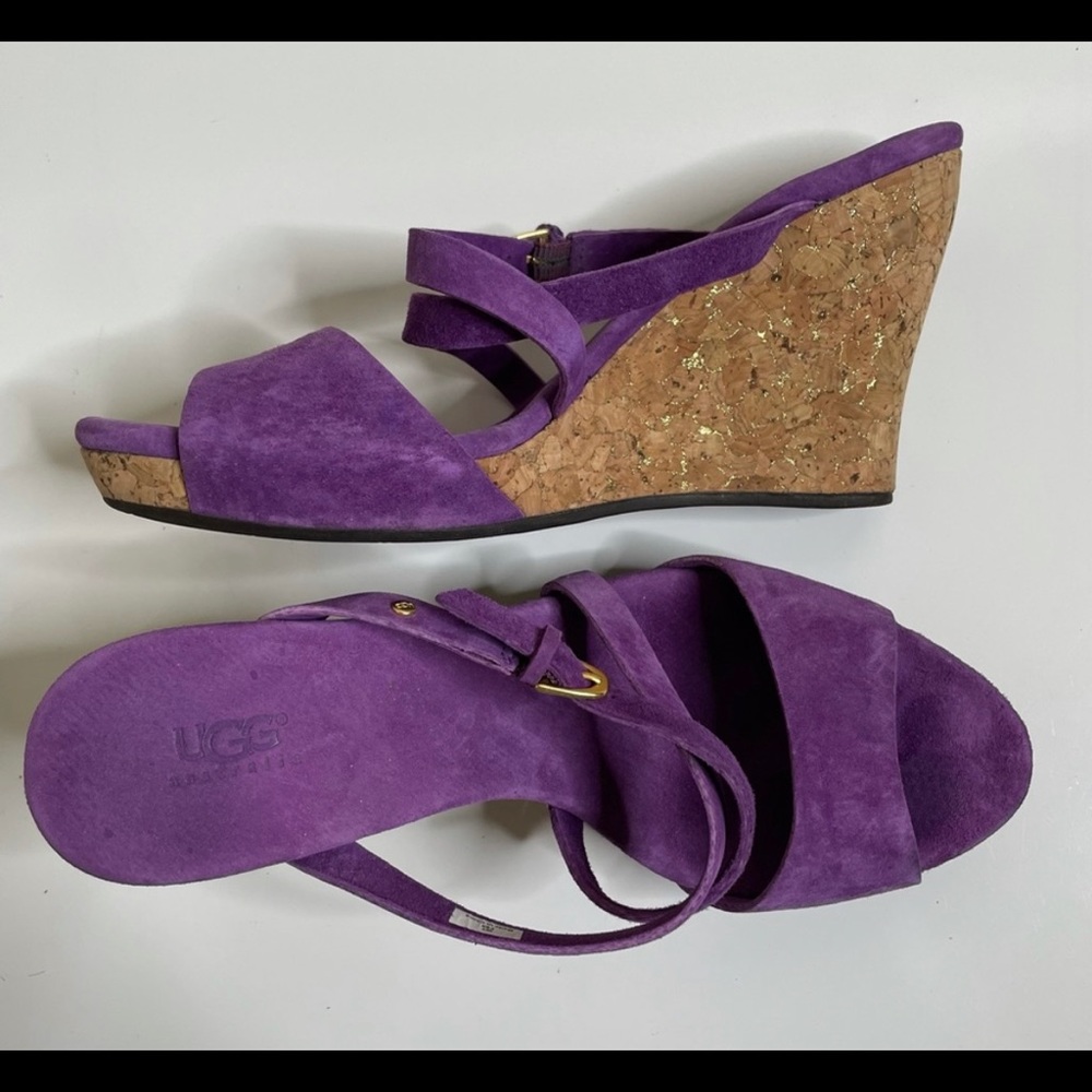 UGG Australia Wedge Purple Sandals